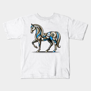 Horse illustration. Illustration of a horse in cubism style Kids T-Shirt